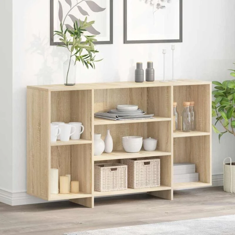 Image of VIDAXL Sideboard Sonoma Oak 120x30x75cm Engineered Wood Vidaxl 8720286835111
