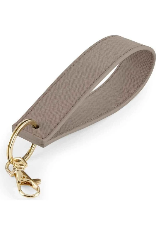 Image of Bagbase Boutique Wristlet Keyring in Taupe Unisex One Size