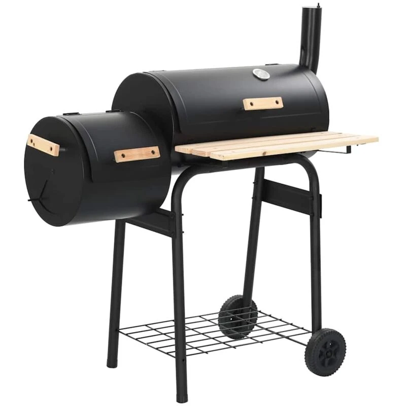 Image of vidaXL Classic Charcoal BBQ Offset Smoker Outdoor Garden Picnic Barbecue Grill
