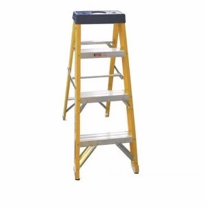 Image of Greenbrook Fiberglass Aluminium Industrial Electricians Extension Folding Ladder - 9 Step