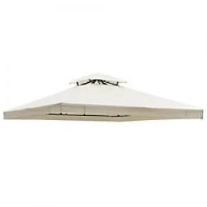 Image of OutSunny Replacement Gazebo Top Cover Ivory-White Water proof Outdoors 350 mm x 420 mm x 70 mm