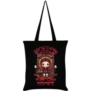 image of Mio Moon Something Wiccan This Way Comes Tote Bag (One Size) (Black) - Black