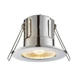 image of Netlighting Shieldeco Fire Rated Integrated LED Bathroom Recessed Light Chrome P