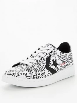 Image of Converse Keith Haring Pro Leather Low Top Trainers - Multi, Size 4, Women
