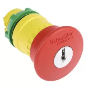 Image of Schneider Electric Mushroom Red - Key Release, Harmony XB5 Series, 22mm Cutout, Round