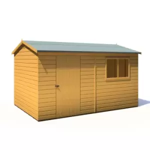 image of Shire Lewis 12ft x 8ft Reverse Apex Style Handmade Garden Shed Style D