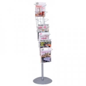 image of Alba Floor-Standing 7-Pocket Literature Magazine Display DD7S