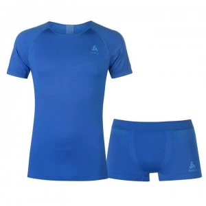 Image of Odlo Seamless Performance Baselayer Set Mens - Blue