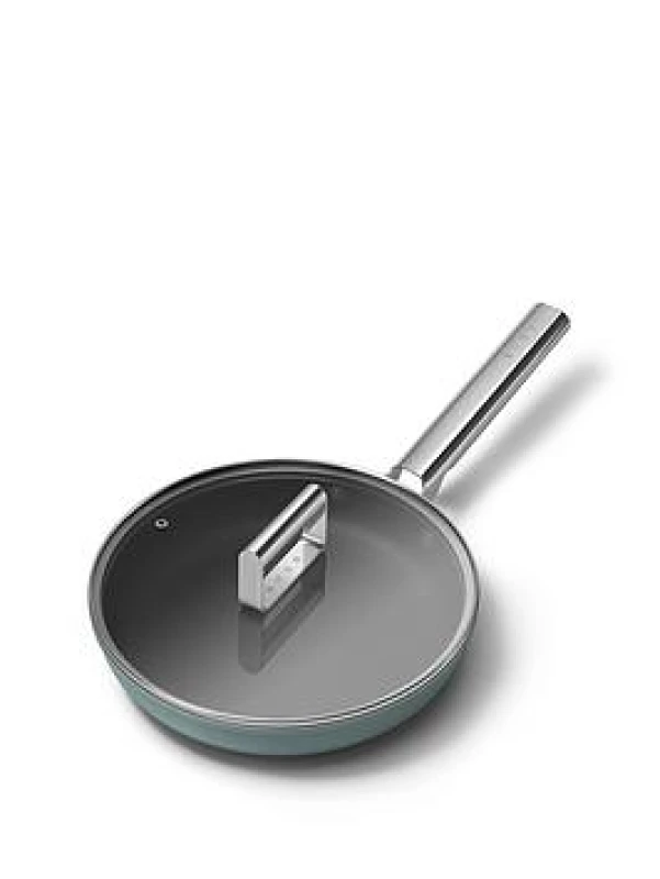 Image of Smeg 20Cm Retro Frying Pan, Oven Safe, Aluminium, Emerald Green Green X4WBA Unisex