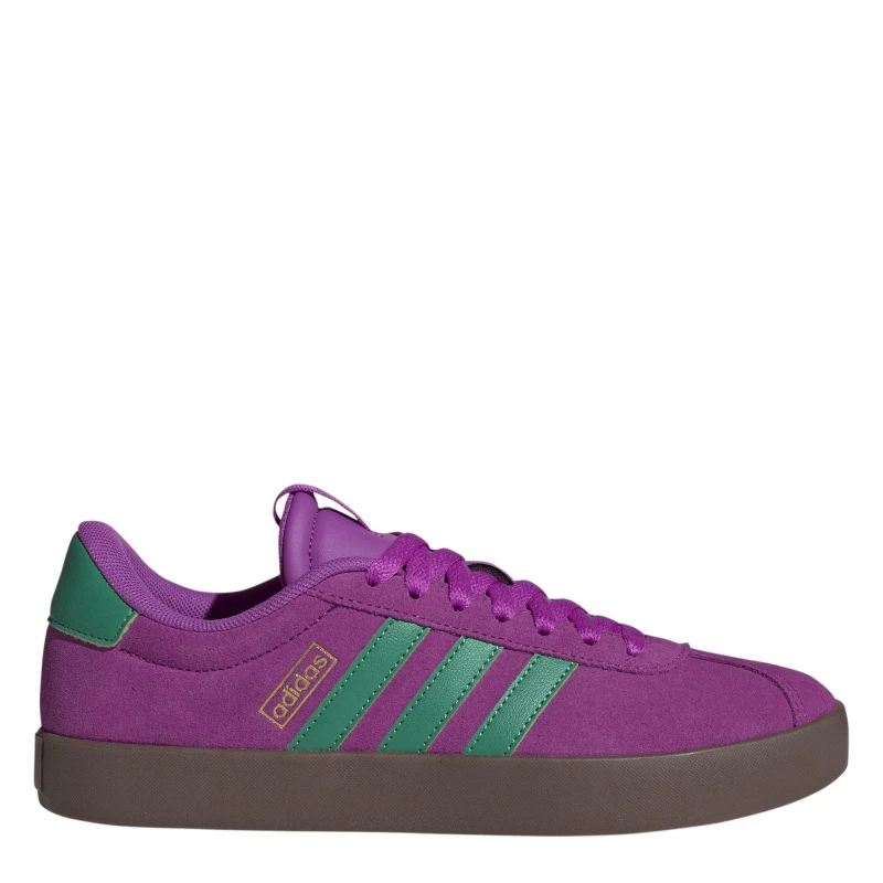 Image of adidas VL Court 3.0 Womens Purple/Grn/Met female 4 (36.7)