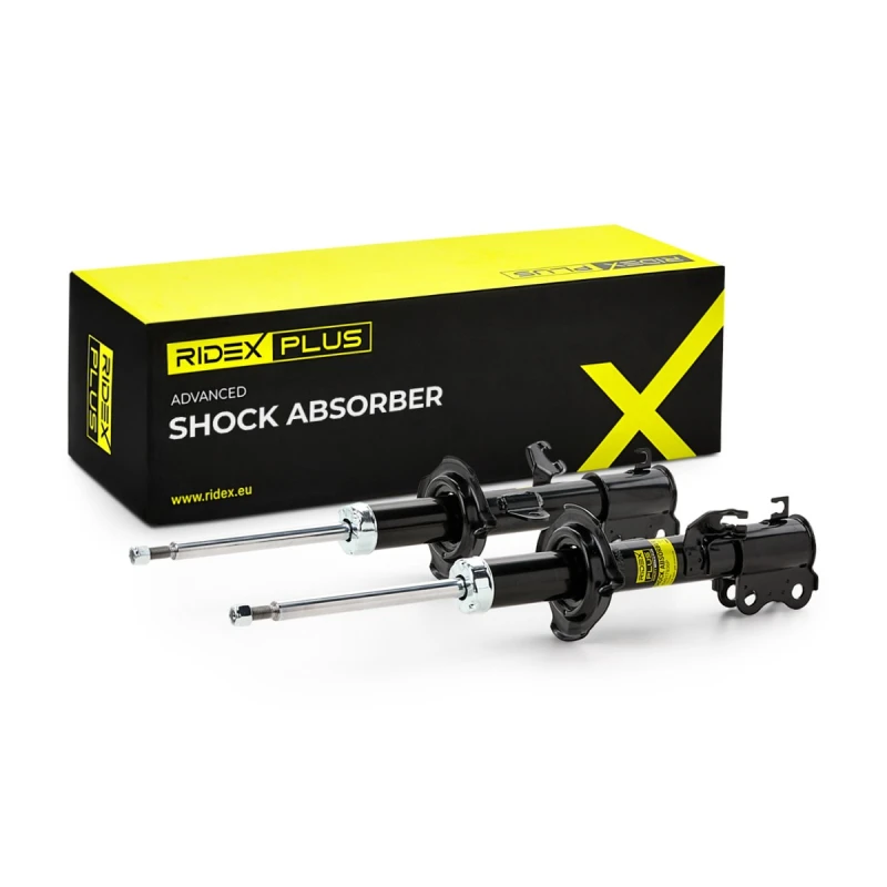 Image of RIDEX PLUS 854S19982P Shock absorber Front Axle Left, Gas Pressure, Twin-Tube, Suspension Strut, Top pin Shock Absorber (854)