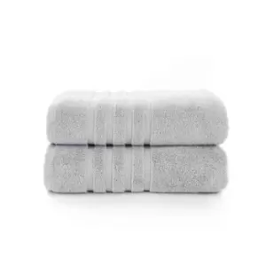 image of The Lyndon Company Chelsea 2 Pack Bath Sheet - Platinum