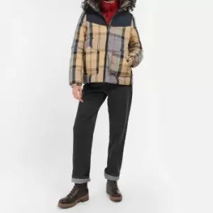 Image of Barbour Bowsden Check Quilted Shell Puffer Jacket - UK 16