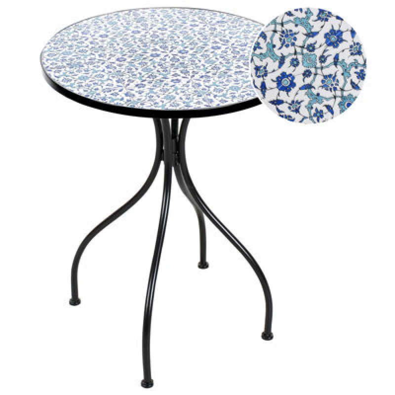 Image of Beliani Bistro Table Chapeco 60 Cm 60 Cm Metal Black