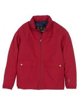 Image of Barbour Boys Amersham Pack Away Hood Jacket - Red