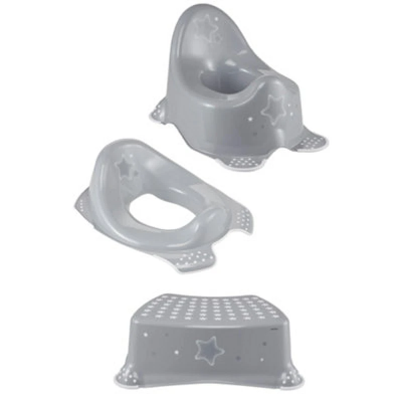 Image of Keeeper Stars Baby Potty, Toilet Seat & Step Stool Grey unisex