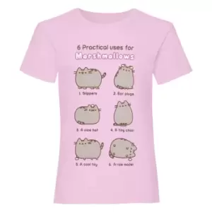 image of Pusheen Girls Marshmallows T-Shirt (3-4 Years) (Baby Pink)