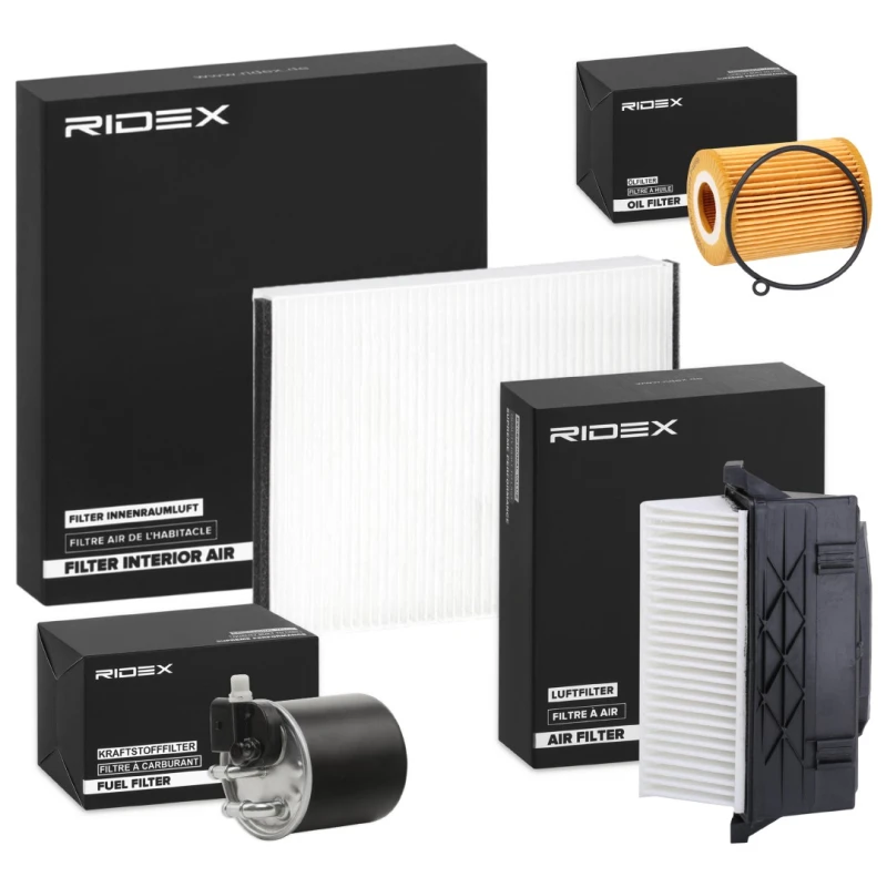Image of RIDEX 4055F27100 Filter Set with gaskets/seals Filter Set (4055)