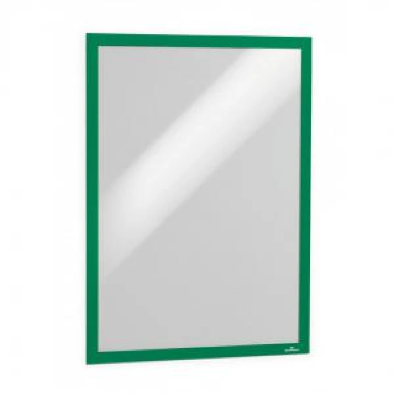 Image of Durable Durable DURAFRAME Self Adhesive Magnetic Signage Frame - 2 Pack - A3 Green Green