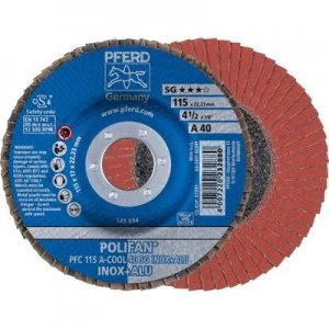 image of PFERD 67754115 POLIFAN-serrated washer PFC115A-COOL 40 SG INOX + ALUMINUM Diameter 115mm 10 pc(s)