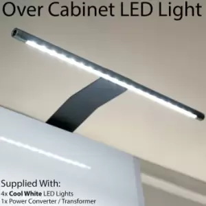 Image of 4x Over Cabinet LED Light & Driver Kit cool white Kitchen Cupboard Reading Lamp