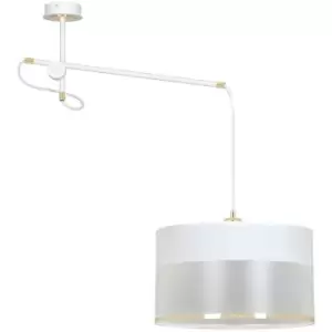 Image of Emibig Monolit White Pendant Ceiling Light with Black, Gold Fabric Shades, 1x E-27