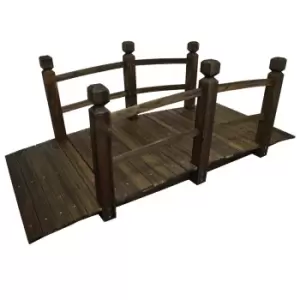 Image of Techstyle Wooden Garden Bridge - Burntwood