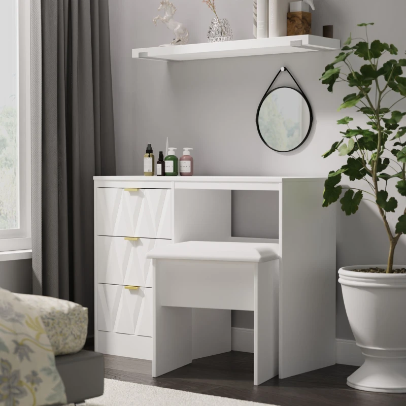 Image of Ready Assembled 2 U Washington Vanity (Ready Assembled) in White Size: Medium White Unisex Medium