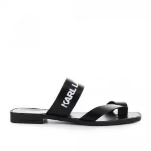 image of KARL LAGERFELD Sandals Women Black Pelle