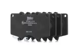 Image of VALEO Brake pad set 301857 Brake pads,Brake pad set, disc brake TOYOTA,MITSUBISHI,LEXUS,HILUX III Pick-up (TGN1_, GGN2_, GGN1_, KUN2_, KUN1_)