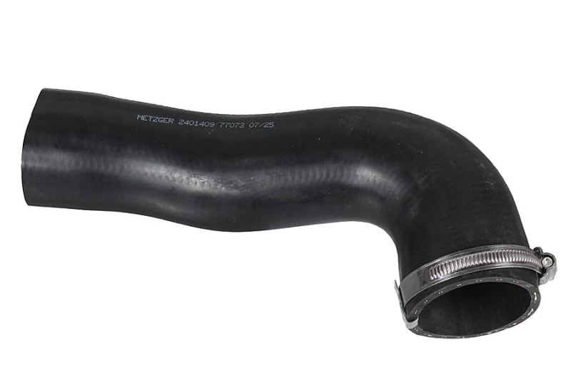 Image of METZGER 2401409 Turbocharger Hose with clamp, AEM (Ethylene Acrylate Rubber) AEM (Ethylene Acrylate Rubber) Charger Intake Hose (3314)