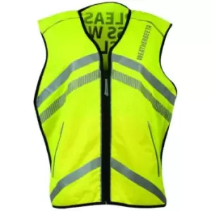 image of Weatherbeeta Childrens/Kids Please Pass Wide And Slow Reflective Vest (L) (Hi Vis Yellow)