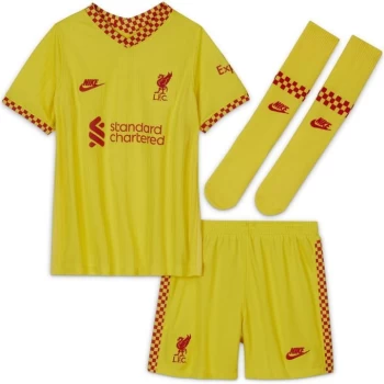 image of Nike Liverpool Third Mini Kit 2021 2022 - Yellow