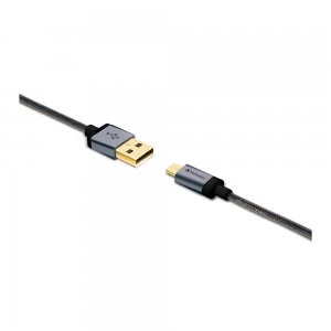 Image of Verbatim Metallic USB to Micro USB Cable (1.2m) 64705 - Grey