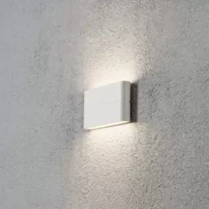 image of Chieri Outdoor Modern Up Down Wall Lamp, White 2x 6 High Power LED, IP54