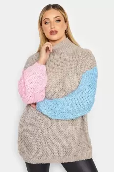 Image of High Neck Knitted Jumper