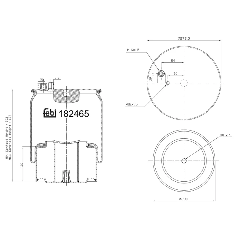 Image of Boot, air suspension FEBI BILSTEIN 184254