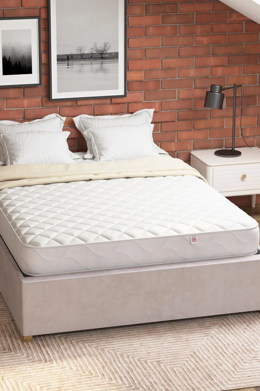 Image of Aspire Aspire UK Made Value Bonnell Sprung Mattress in White Size: Single White Single Unisex 5057632286727