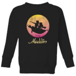 Image of Disney Aladdin Flying Sunset Kids Sweatshirt - Black - 11-12 Years