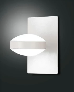 image of Mill LED Up & Down Wall Light White Glass