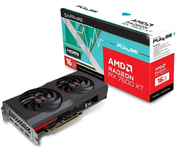 image of Saphire Radeon RX 7600 XT 16GB PULSE Graphics Card