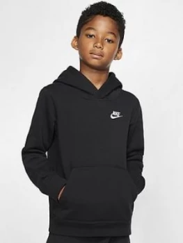 Boys, Nike Sportswear Kids Hoodie - Black/White Size M 10-12 Years