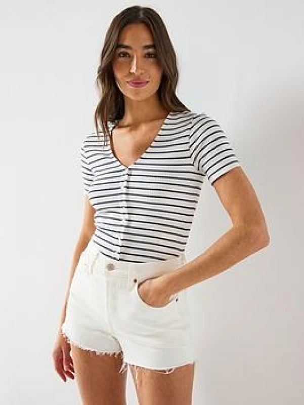 Image of Levis Short Sleeve Striped T-Shirt - Multi Female 8