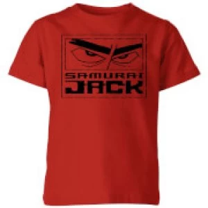 image of Samurai Jack Stylised Logo Kids T-Shirt - Red - 11-12 Years