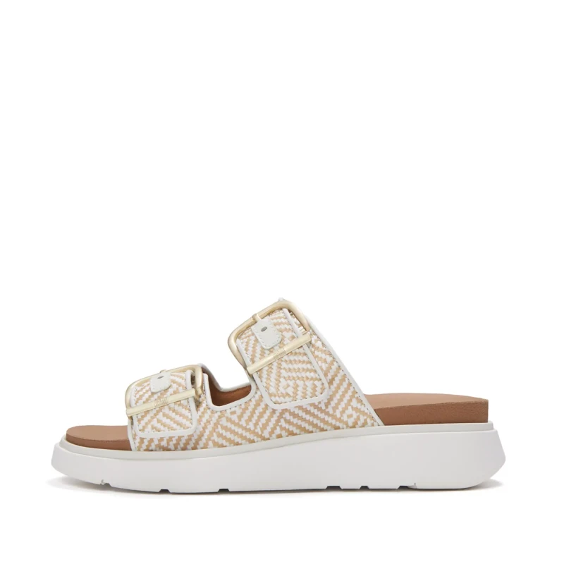 Image of FitFlop Wedge Sandals with Buckle Women FitFlop Gen-FF Blanc Female 38