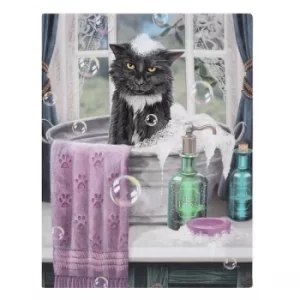 Image of Bath Time Small Canvas Plaque by Lisa Parker