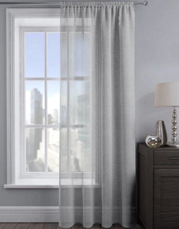 Image of Velosso Alessandria Sheer Voile Panel Slot Top - Silver