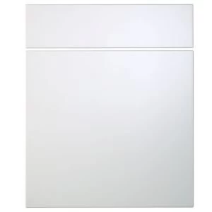 Image of Cooke Lewis Raffello High Gloss White Drawerline door drawer front W600mm Pack of 1