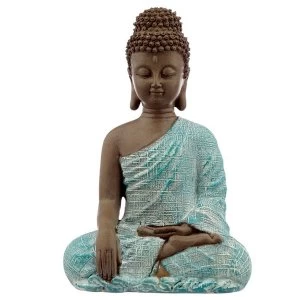 Image of Thai Buddha, Brown, White and Turquoise - Peace