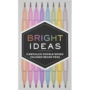 Image of Bright Ideas: 8 Metallic Double-Ended Colored Brush Pens 8 Colored Pens General merchandise 2017